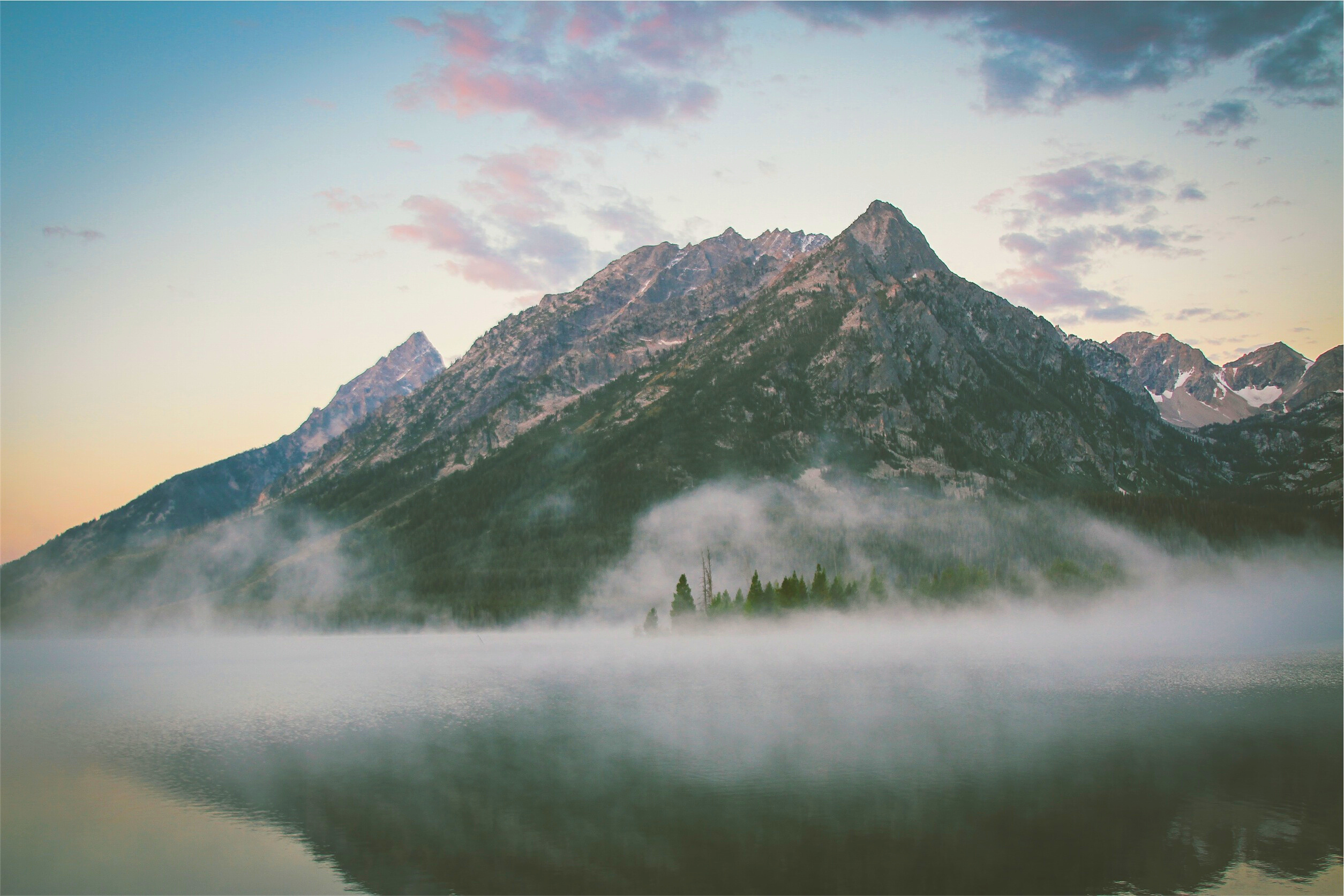 Mountain Peak with Clouds
